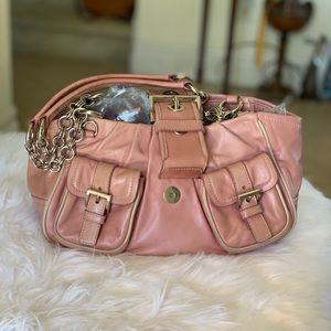 Prada bag with double silver chain shoulder strap